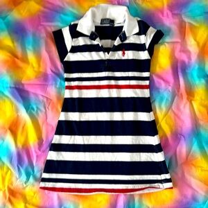 POLO by Ralph Lauren blue white and red striped dress 4/5